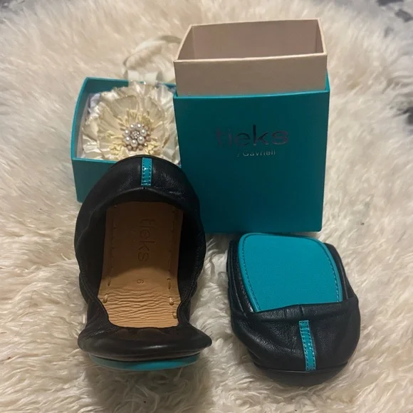 Tieks by Gavrieli black ballet flat shoes sz 6 new in box - Picture 4 of 14